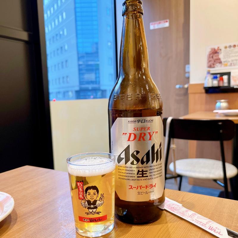 アサヒスーパードライ中瓶(世界の山ちゃん名駅新幹線口店)