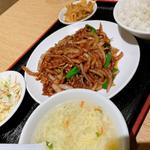 豚肉細切り甘味噌炒め