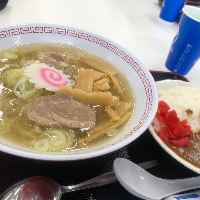 鴨塩ラーメン、カレーセット(ISK食堂)