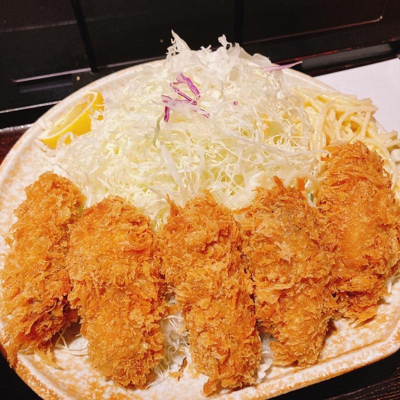 カキフライ定食(梅亭)