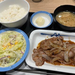 豚生姜焼き定食(松屋 四条大宮駅前店)