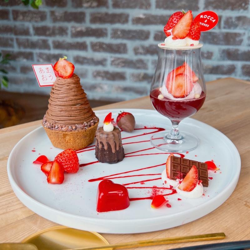 あまおうのショコラのバレンタインプレート(ROCCA & FRIENDS)