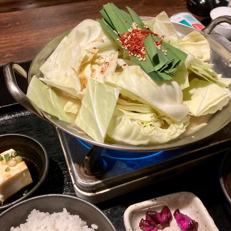 もつ鍋定食(味噌)(いっぱち天王寺店 )