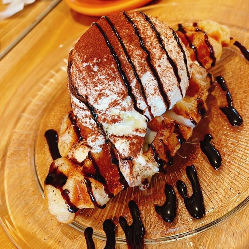 チョコクロッフル(北浜/隠れ家カフェ cafe mareeni)