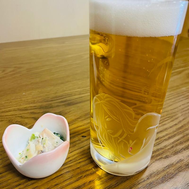 ビール＆お通し(串焼き 与兵)