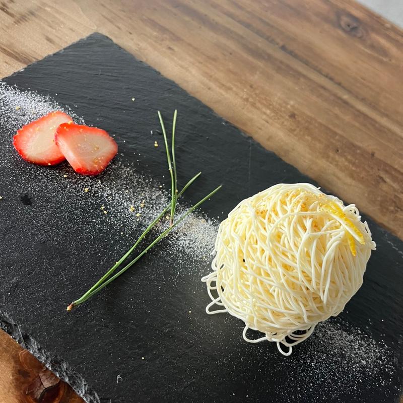 冬限定 柚香る雪見モンブラン セット(no-mu cafe)