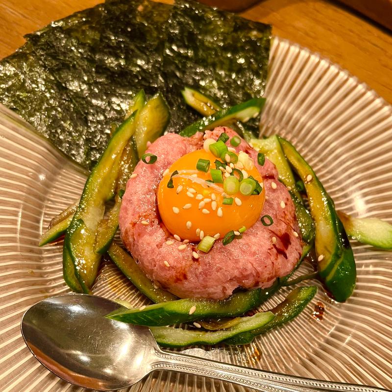 ねぎとろユッケ(串むすび♥ひいな 池尻大橋店)