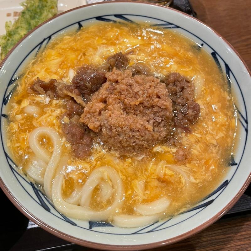 肉がさね玉子あんかけ(丸亀製麺常滑)