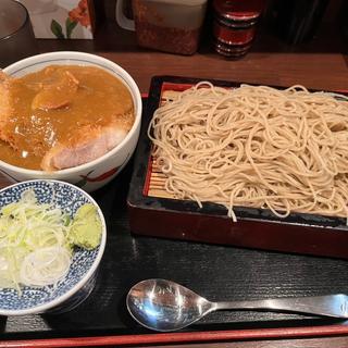 カツカレー丼セット(そば処 二月堂)