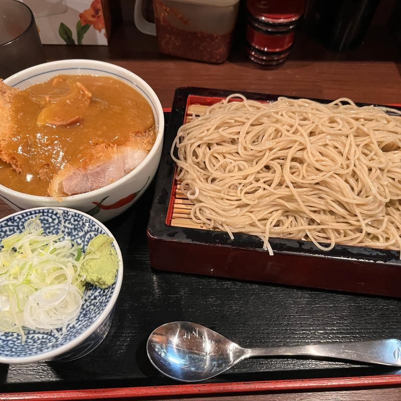 カツカレー丼セット(そば処 二月堂)