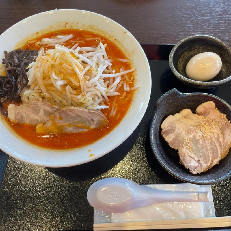 辛味噌ラーメン＋チャーシュー＋味玉(田園プラザかわば)