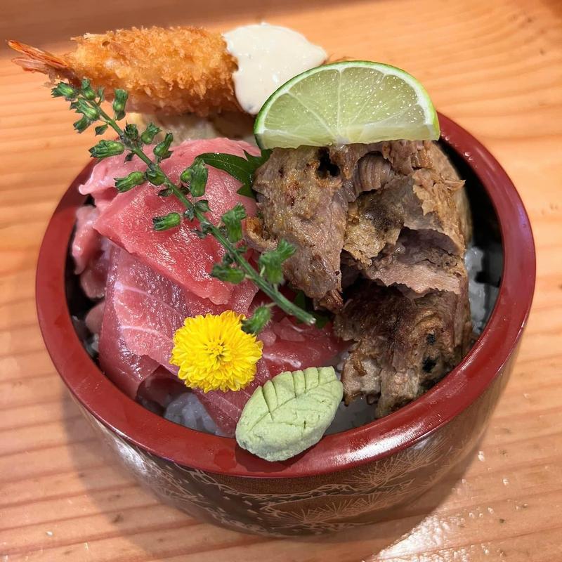 生本鮪と本鮪ステーキ丼(淳ちゃん寿司)