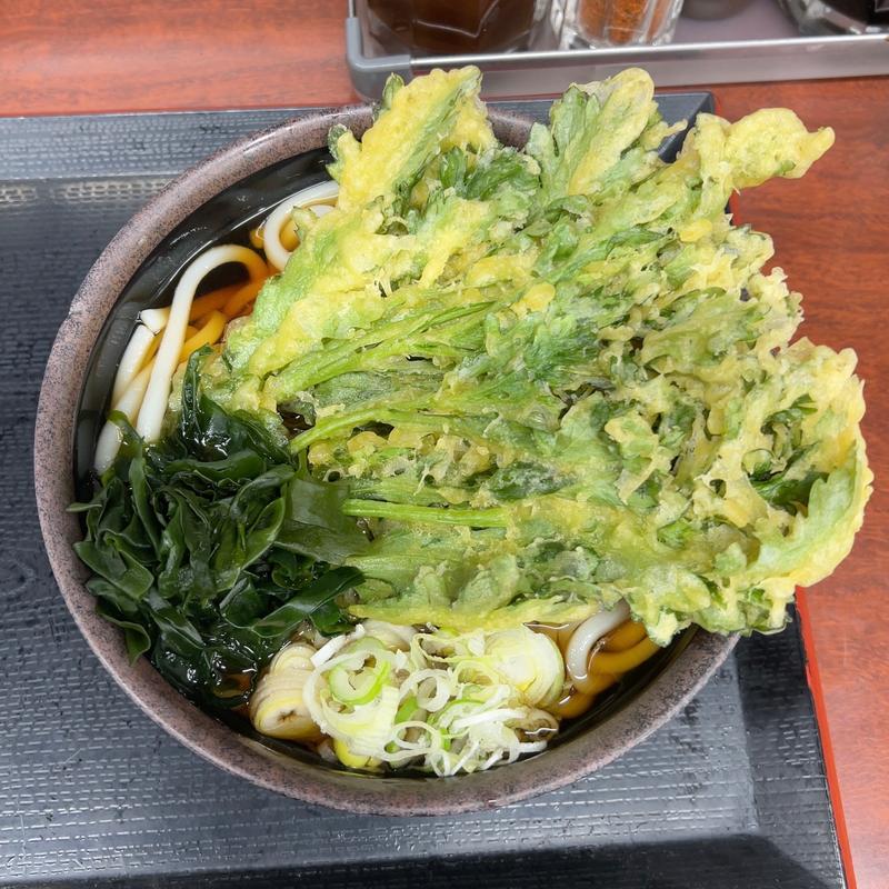 春菊うどん(そば処 新田毎)
