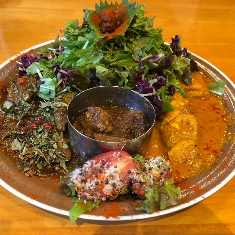 3種盛り　スパイスカレー(間借りカレー シモカワスパイス 調布)