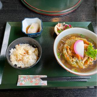 かき揚げ蕎麦定食(天下茶屋 )