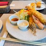 大きなエビフライプレート