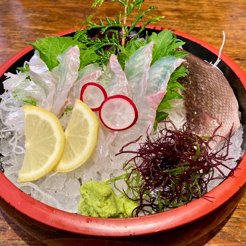 釣り鯛お造り(釣船茶屋 ざうお 亀戸駅前店)