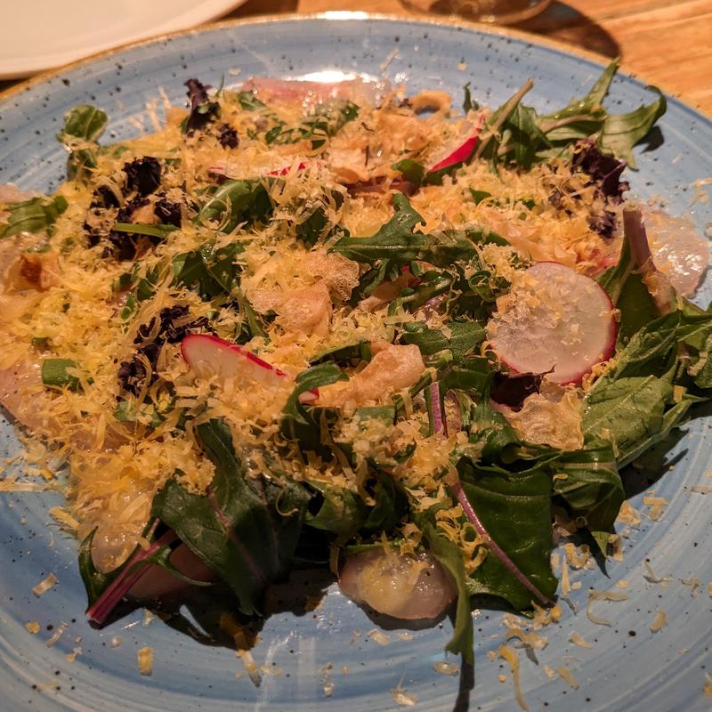 本日鮮魚カルパッチョ　ミモレットとルッコラ(Cheese Tavern CASCINA)