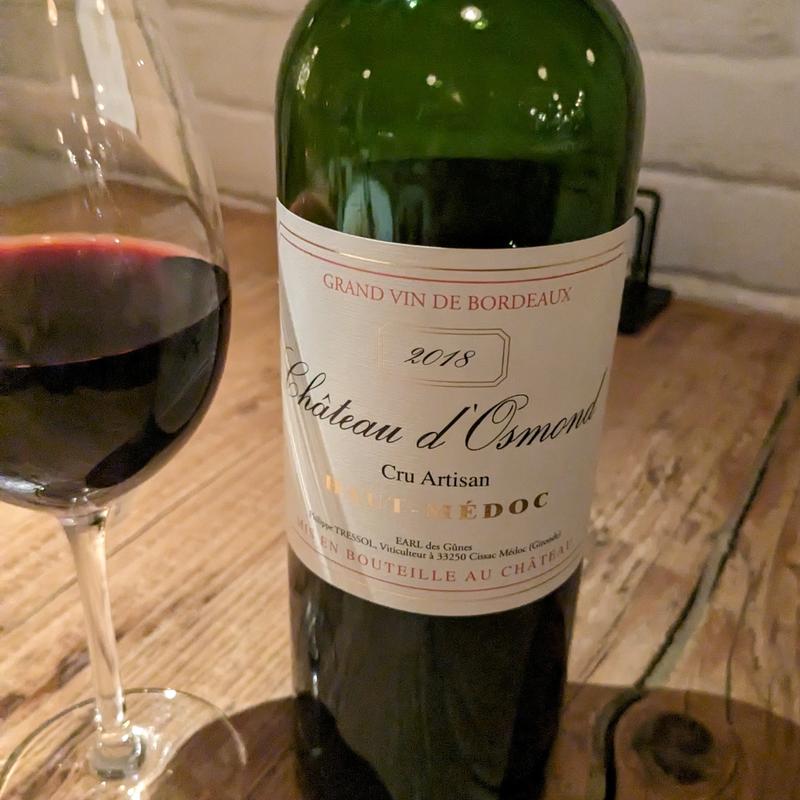 シャトー・ドスモン・クリュ・アルティザン(Cheese Tavern CASCINA)