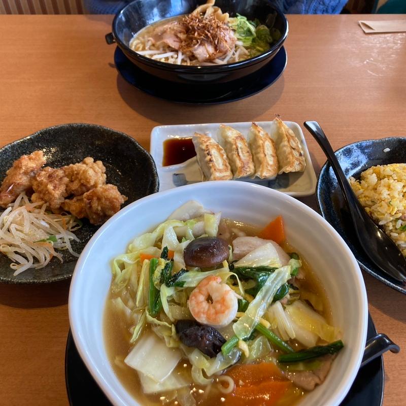 五目あんかけ　餃子　唐揚げ(一刻魁堂 木曽川店)