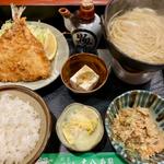 アジフライ定食うどんつき(大八寿司 )
