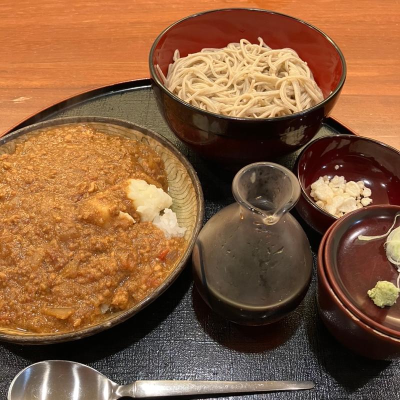 手打ち十割そば&そば屋のキーマカレー(まれびと )