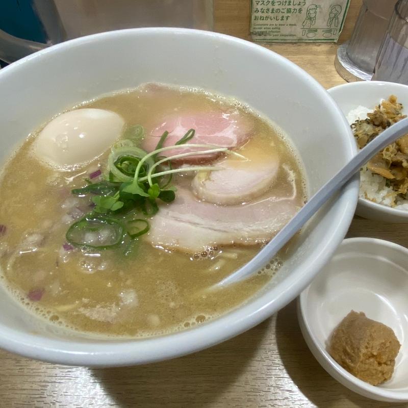 味玉渡り蟹の貝そば(醤油)(貝麺みかわ)