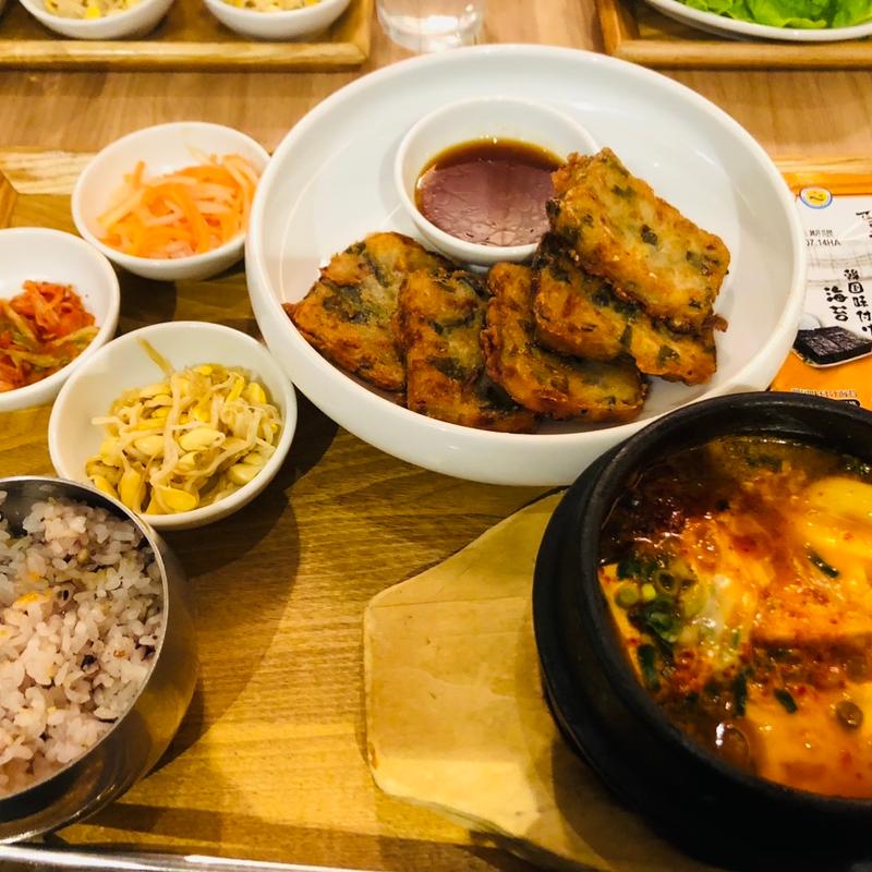 チヂミ＆スンドゥブプレート(VEGEGO オヌレシクタン&cafe)