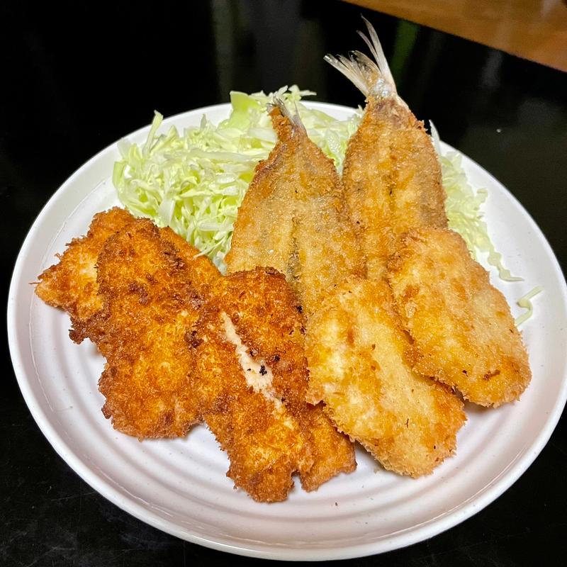 フライ盛り(イワシ、山芋、鶏ササミ)(ベルクス 東墨田店)