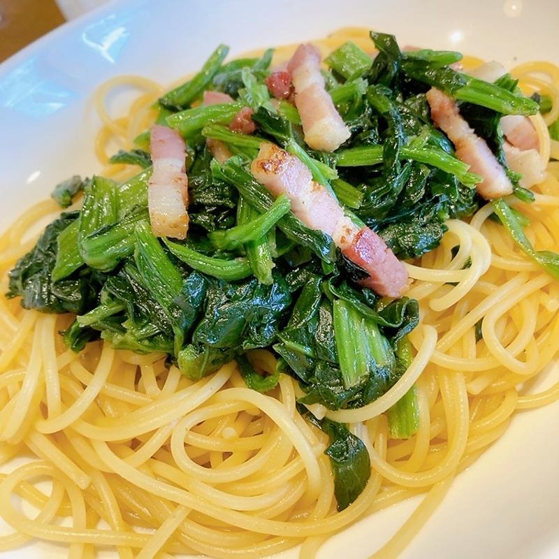 ほうれん草とベーコンのバター醤油パスタ(ジョリーパスタ 皆実町店)