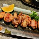 阿波尾鶏のハツ焼き(NOODLE&BAR SANCHA FUKAMI)