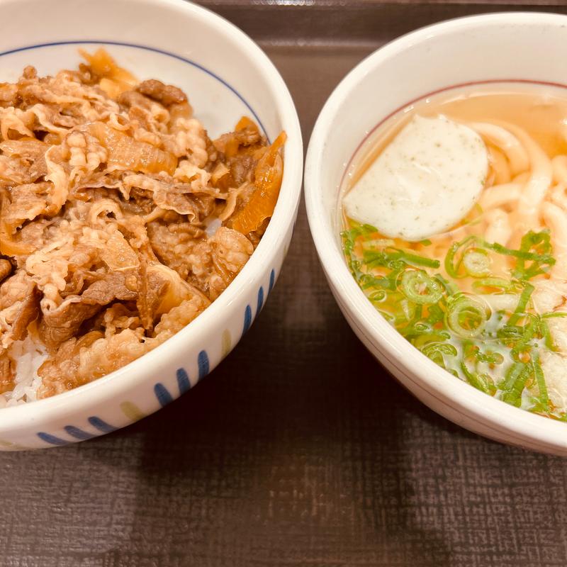 ランチセット 牛丼(並)＆はいから小うどん(なか卯 梅田東店 )