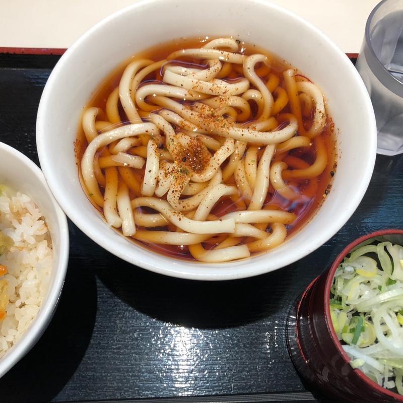 ミニかき揚げ丼うどんセット(いろり庵きらく 大崎店)