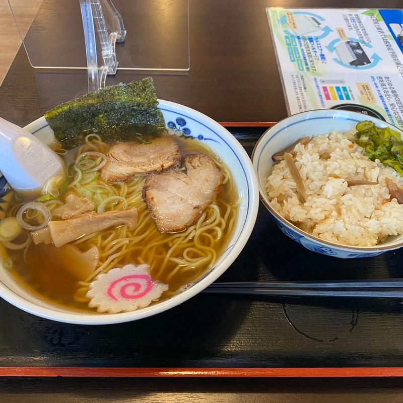 中華そばとミニ味ご飯(そば茶屋 土岐店 )