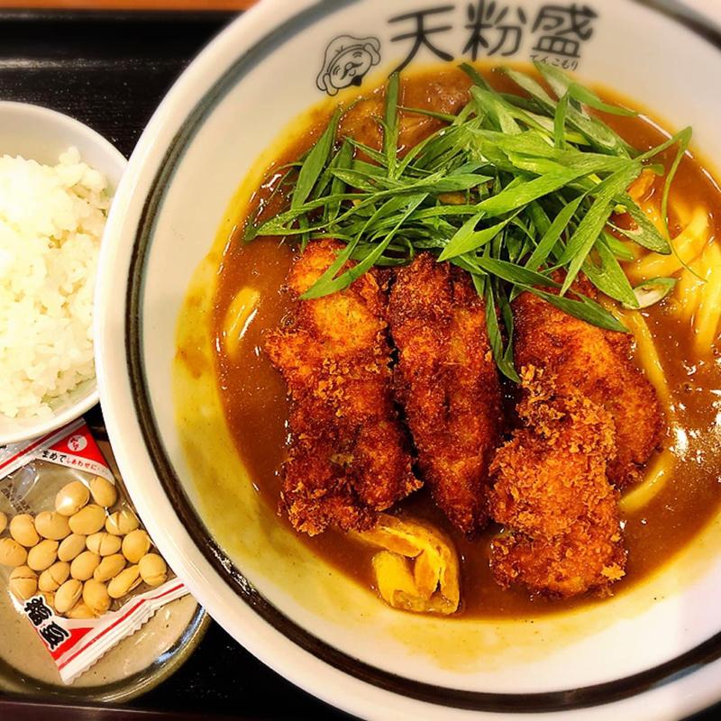 牡蠣フライカレーうどん(手作りうどん讃岐 天粉盛)