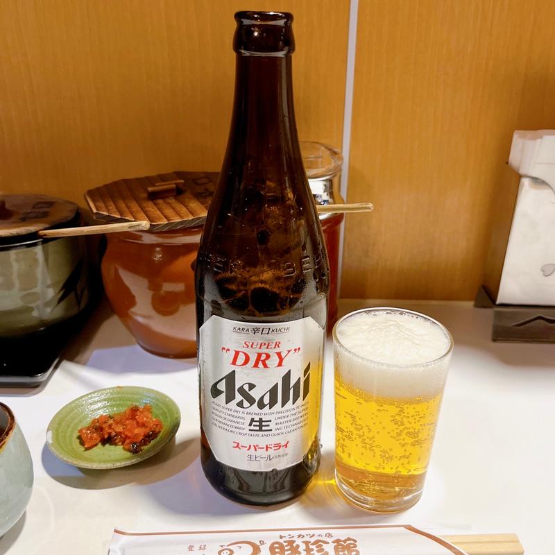 アサヒスーパードライ中瓶(豚珍館 （とんちんかん）)