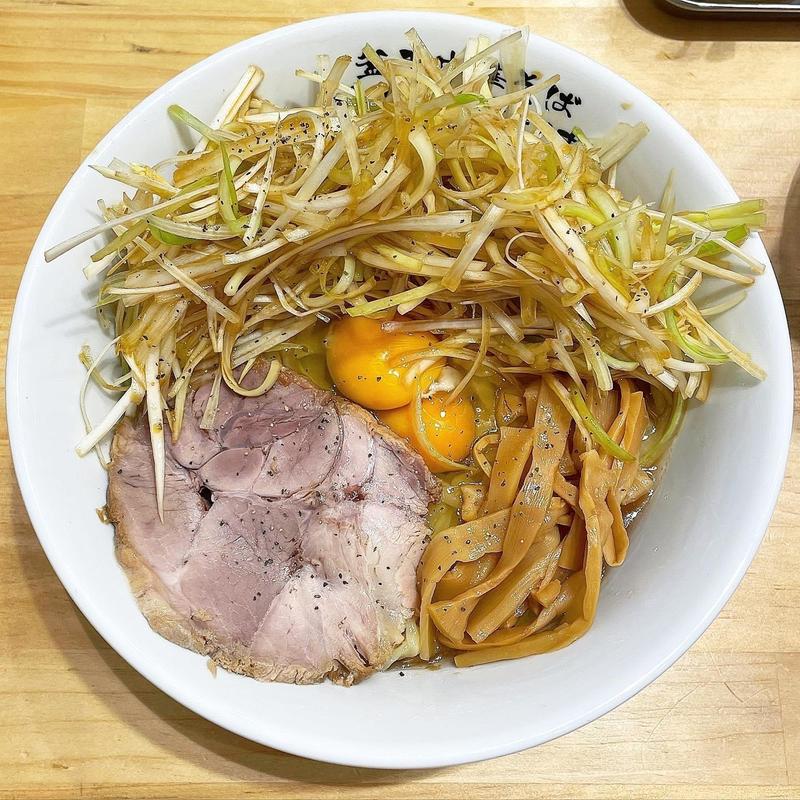 リッチ釜玉(大) ネギトッピング(釜玉中華そば ナポレオン軒 京急蒲田店)