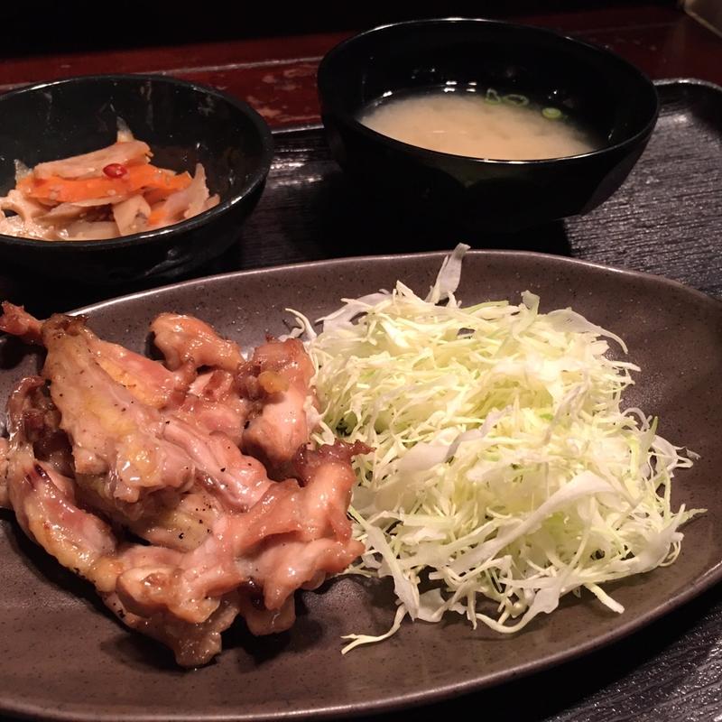 せせり塩だれ定食(本町酒場 福力)