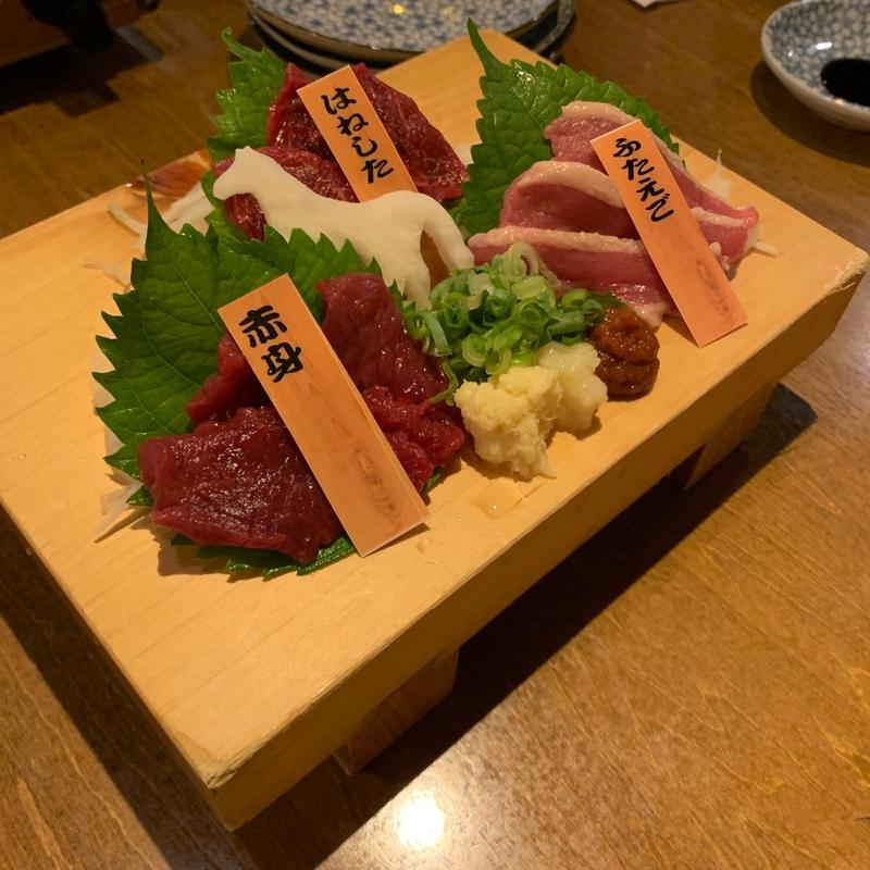 桜刺三点盛り(大衆馬肉酒場 三村 熊本銀座通り店)