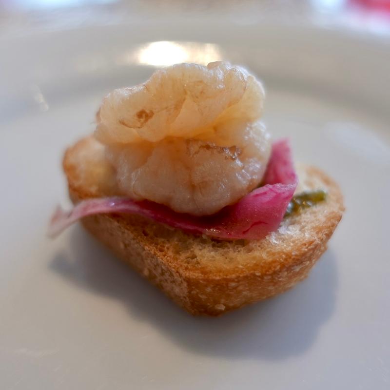 海老のオープンサンドウィッチ(クラブインターコンチネンタルラウンジ)