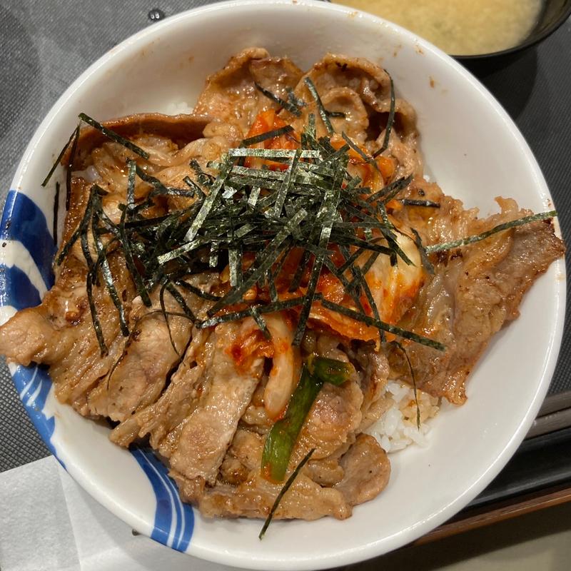 キムカル丼 大盛(松屋 多摩愛宕店 （松のや併設）)