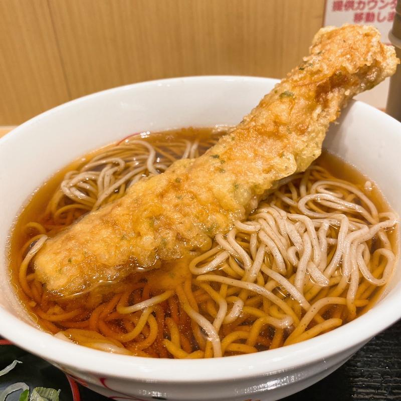 ちくわ天そば(いろり庵きらく稲毛店)