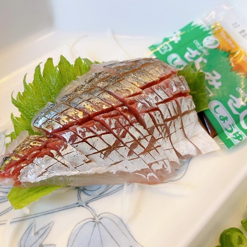アジの刺身(魚食堂たわら)