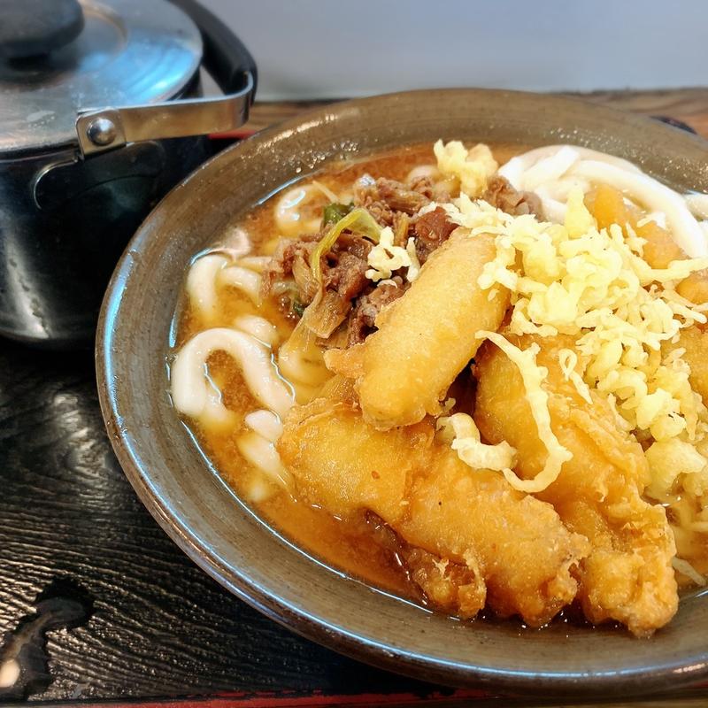 肉ごぼううどん(牧のうどん 空港店)