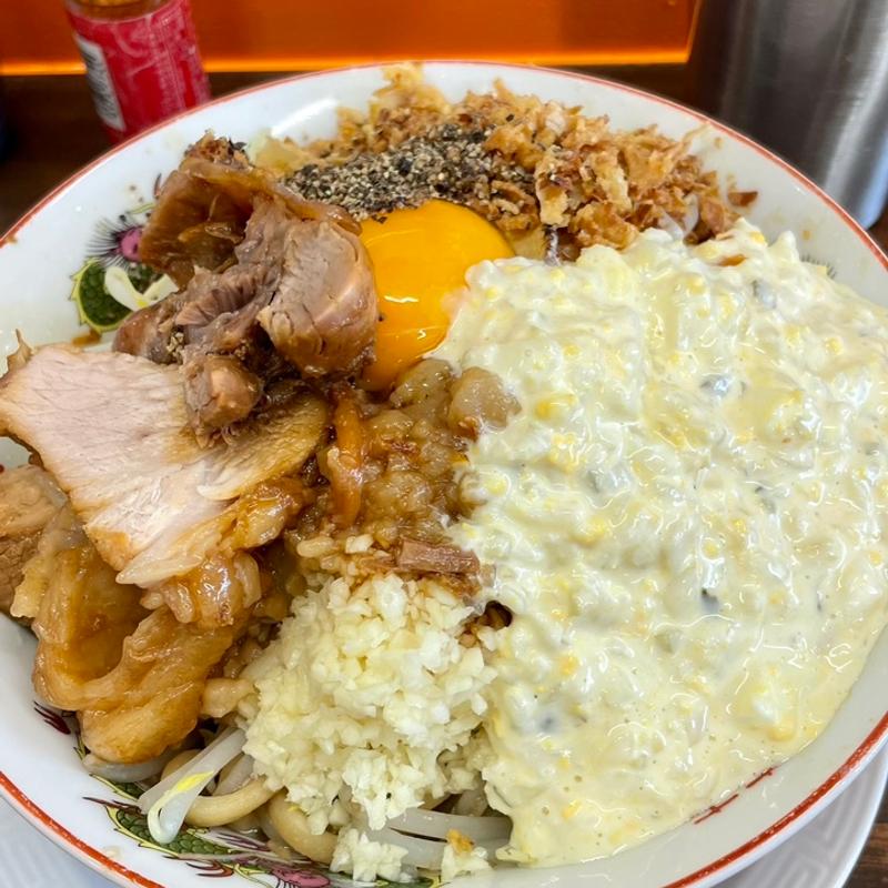 限定　タルタル豚混ぜそば(らーめん漢道)