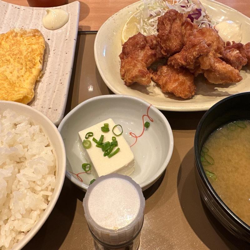 唐揚げ定食(やよい軒 今津店)