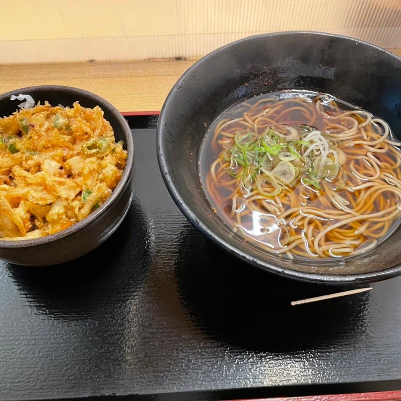 かき揚げ蕎麦セット(ゆで太郎 芝店)