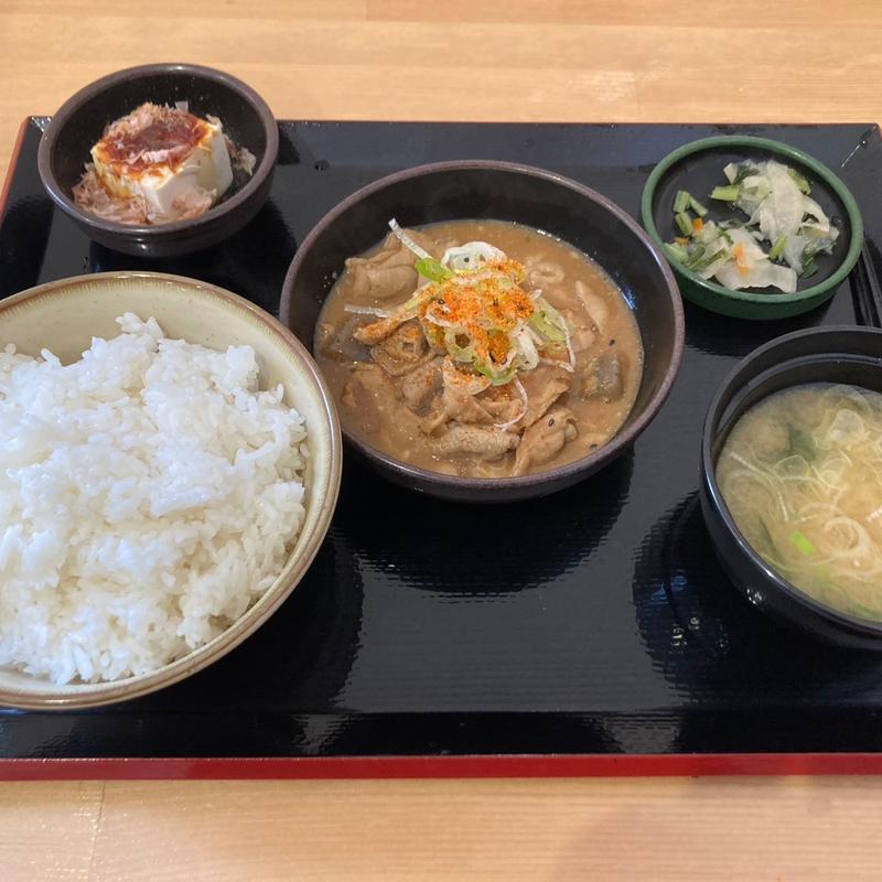 もつ煮定食(ゆで太郎 もつ次郎 鶴ケ谷バイパス店)