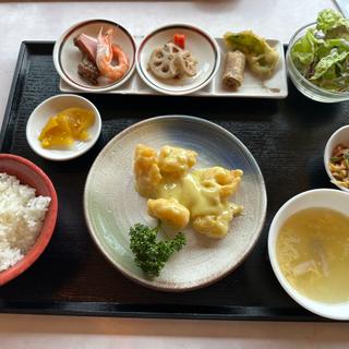 エビワサビマヨ定食(中国料理相羽 山王店)
