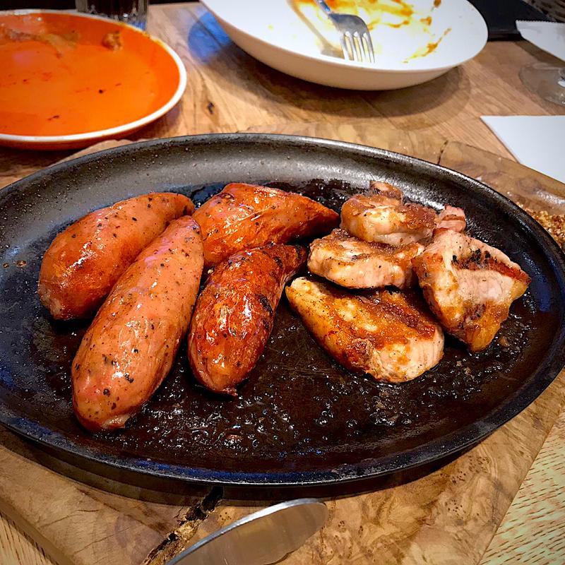 蔵王JAPAN Xとソーセージのグリル2種盛り合わせ(ブッチャー リパブリック 仙台 シカゴピザ&ビア)